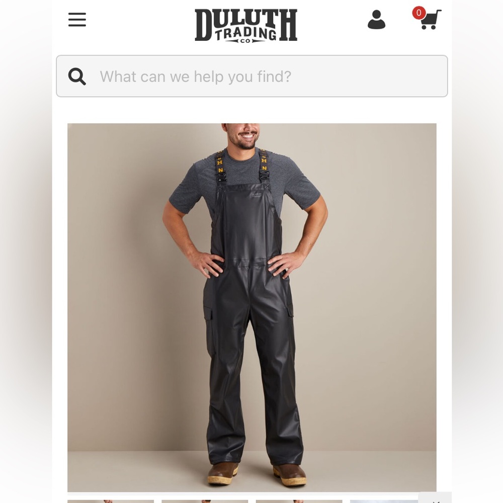 NWOT Duluth Trading Co Black Alaskan Hardgear Overalls